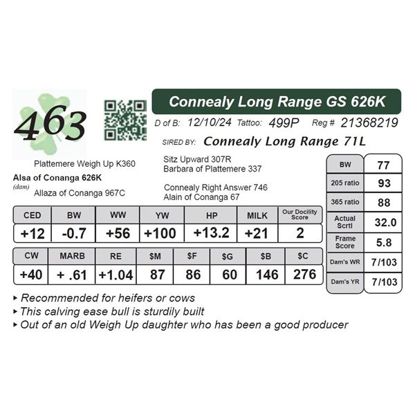 Connealy Long Range GS 626K