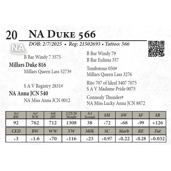 NA Duke 566