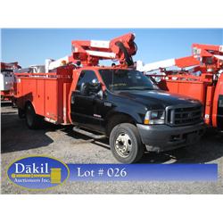 2004 FORD F-550 XL SUPERDUTY BUCKET TRUCK, 