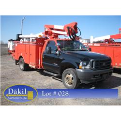 2004 FORD F-550 XL SUPERDUTY BUCKET TRUCK, 