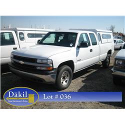 2000 CHEVROLET 2500 4 DR, EXT CAB, 