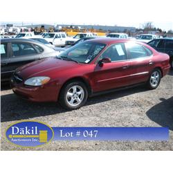 2002 FORD TAURUS SE, 