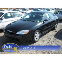 2001 FORD TAURUS SE, 