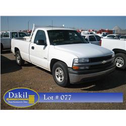2000 CHEVROLET 1500 SILVERADO, REG CAB, 