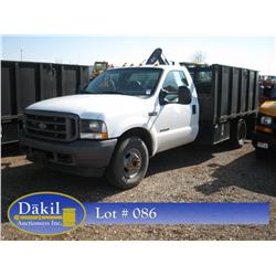 2003 FORD F-350 XL SUPER DUTY, REG CAB, FLAT BED, 