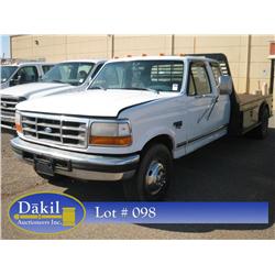 1996 FORD F-350 XL EXT CAB, FLAT BED 
