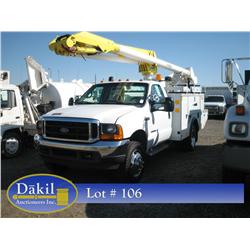 2001 FORD F550 XL SUPERDUTY BUCKET TRUCK, 