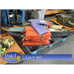 LIFEJACKETS, SKIS, ROPE, SKI EQUIP; 