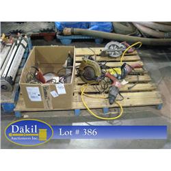 DRILLS, ANGLE GRINDER, SKIL SAWS; 