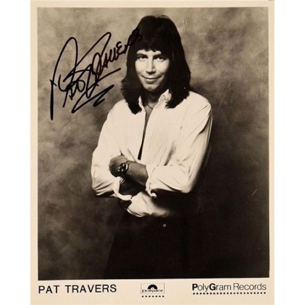 Pat Travers signed portrait photo