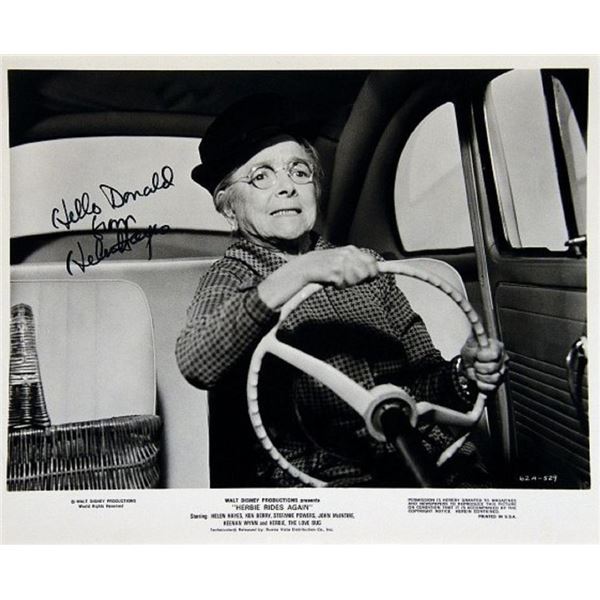 Herbie The Lovebug Helen Hayes signed portrait photo