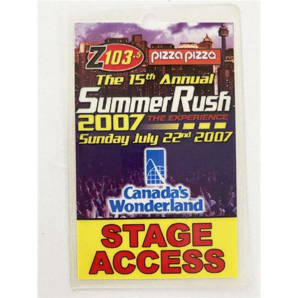 15th Annual Summer Rush Backstage Pass