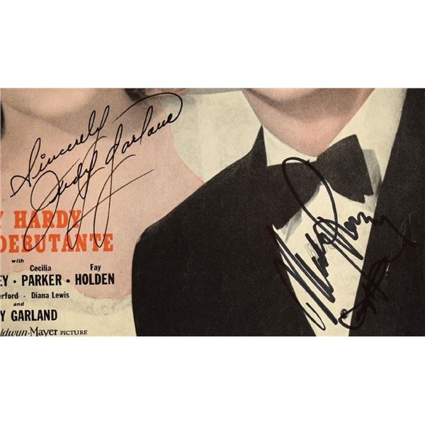 Judy Garland & Mickey Rooney signed sheet music