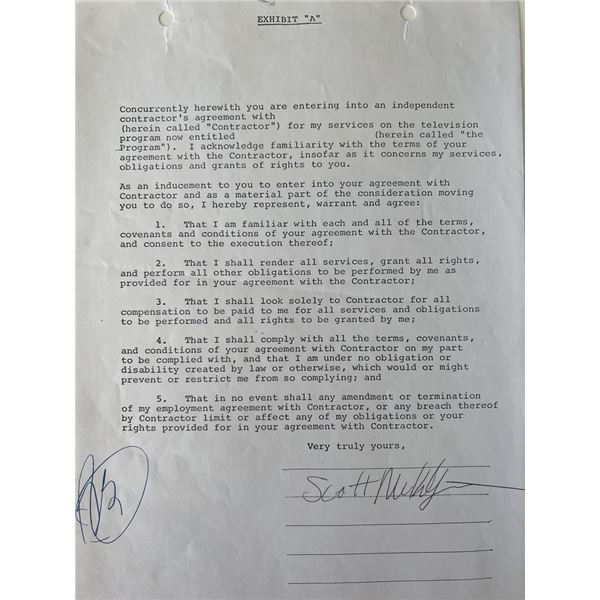 Mamas and Papas Scott McKenzie signed contract