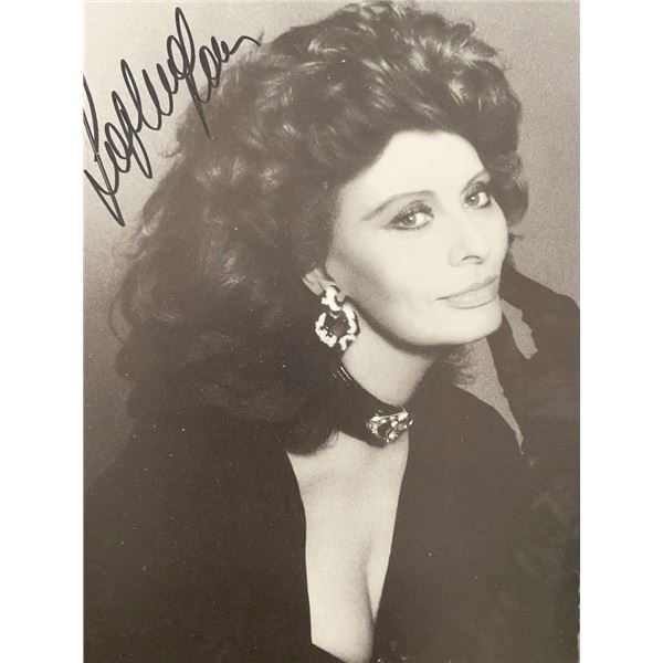 Marriage Italian Style Sophia Loren signed photo