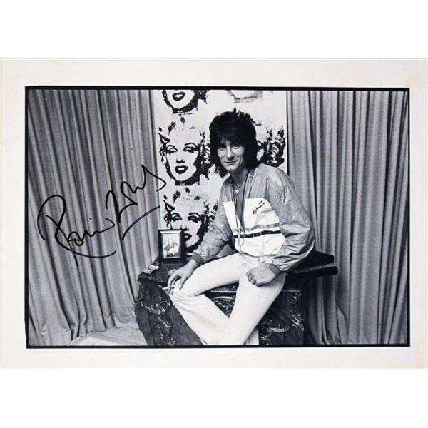 The Rolling Stones Ronnie Wood signed promo photo