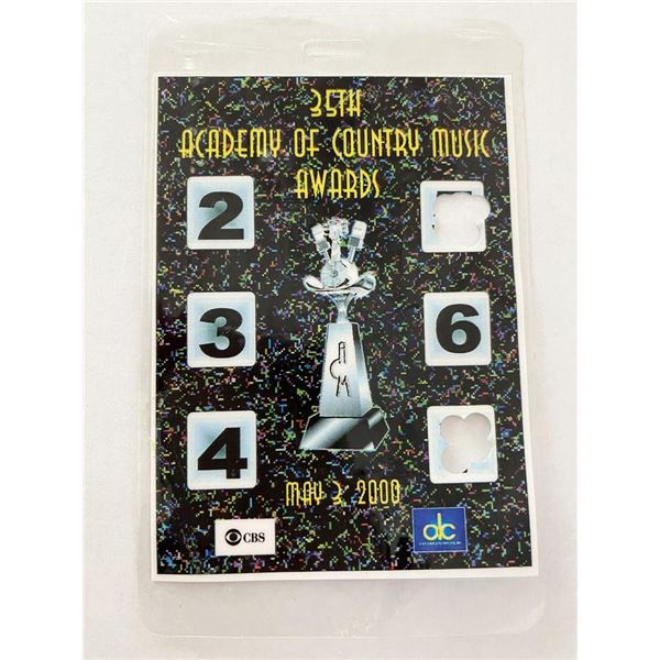 Tim Mcgraw and Faith Hill 35th Academy of Country Music Awards Backstage Pass