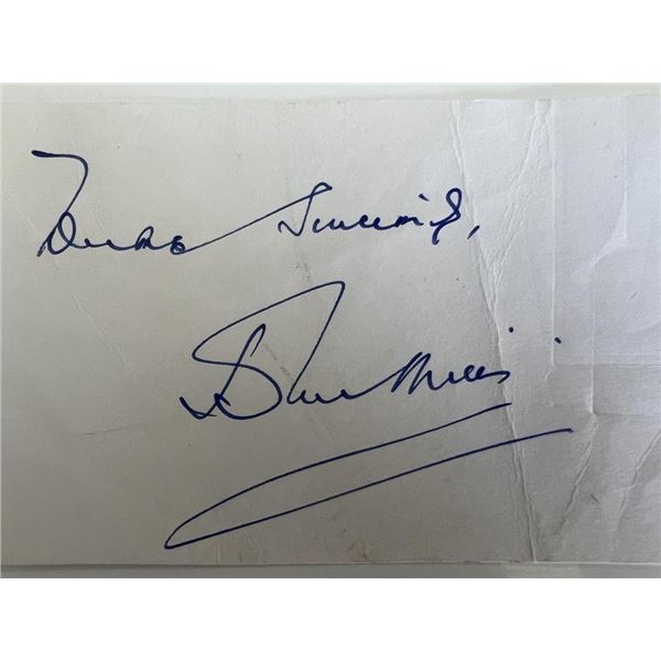 Swiss Family Robinson John Mills original signature