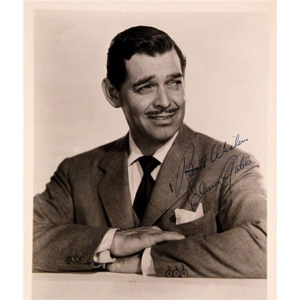 Gone With The Wind Clark Gable signed portrait photo