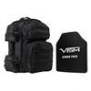 Image 1 : VISM Tactical Backpack - Black w/ LVL III 10"x12" Hard Ballistic Plate