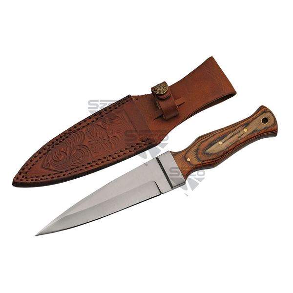 SZCO 9" WOOD BOOT KNIFE STYLE