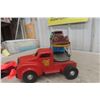 Image 9 : Lincoln Auto Transport Truck and Trailer Pressed Metal 1940s or 1950s 25" Plus 3 Plastic Cars