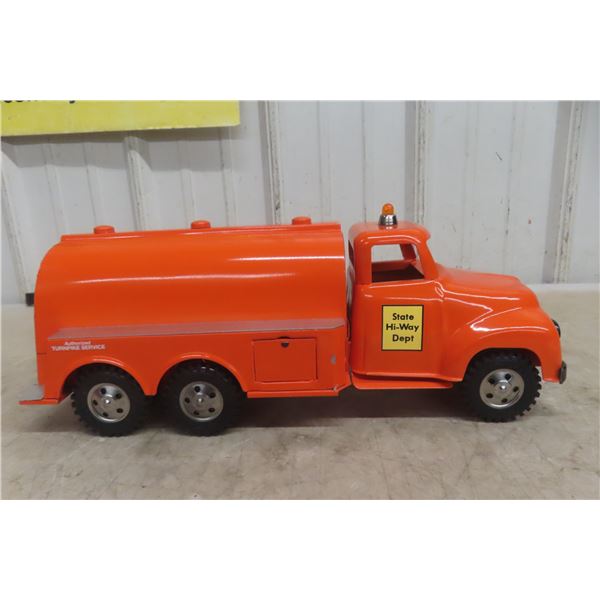 Tonka State Highway Dept No 16 Tanker Truck Pressed Steel 1957 16" Professionally Restored