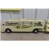 Image 4 : Buddy L Pressed Steel Auto Carrier Truck and Trailer 1960s 26" Long