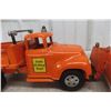 Image 2 : Tonka State Highway Dept Hydraulic Dump Truck with Snowplow Pressed Metal 1956 or 1957 15"