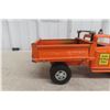 Image 4 : Tonka State Highway Dept Hydraulic Dump Truck with Snowplow Pressed Metal 1956 or 1957 15"