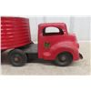 Image 2 : Otaco Minnitoy Mini Transport Truck and Trailer Pressed Steel 1940s or 1950s 27" Long