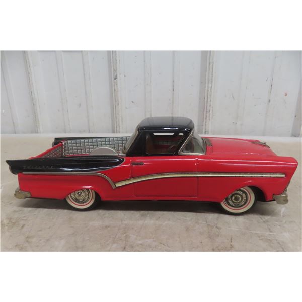 Bandai Ford Fairlane Ranchero Friction Tin Litho 1950s 12" Long