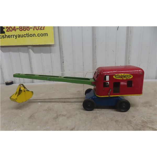 Wyandotte Construction Co Steam Shovel Pressed Steel 1950s 20" Long