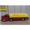 Image 1 : Otaco Minnitoy Shell Tanker Truck and Trailer Pressed Steel 1940s or 1950s 28" Long - Professionall