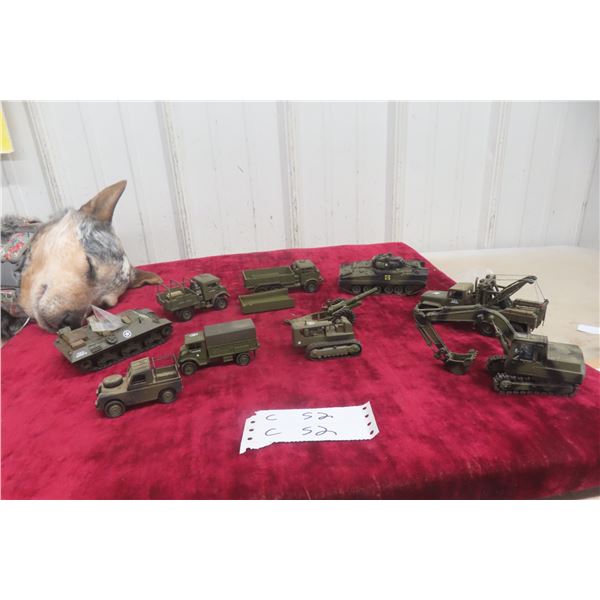 10 Various Brands Military Matchbox, Solido, Others