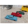 Image 16 : Structo Auto Transport Car Carrier 1950s Pressed Steel Plus 3 Metal Cars