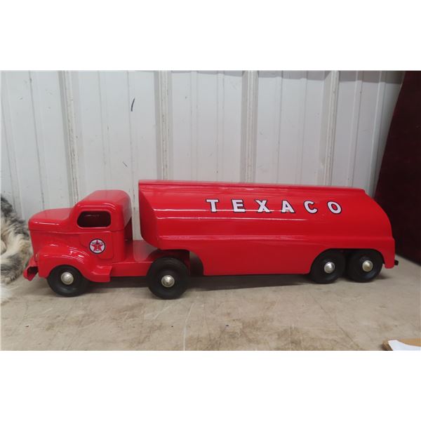 Otaco Minnitoy Texaco Tanker Truck + Trailer Pressed Steel 1940s or 1950s Professionally Restored