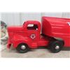 Image 2 : Otaco Minnitoy Texaco Tanker Truck + Trailer Pressed Steel 1940s or 1950s Professionally Restored