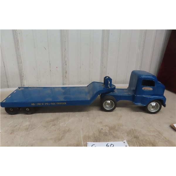 Tonka Truck and Carry All Trailer Pressed Steel 1940s or 1950s 23" No 130