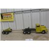 Image 1 : All American Toy Company Timber Toter Log Truck and Trailer 1950s Pressed Steel 30" Long Adjustable