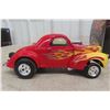 Image 2 : Acme 1941 Red Flamed Willys Gasser Die Cast 1/18 Scale Limited Edition Only 400 Produced