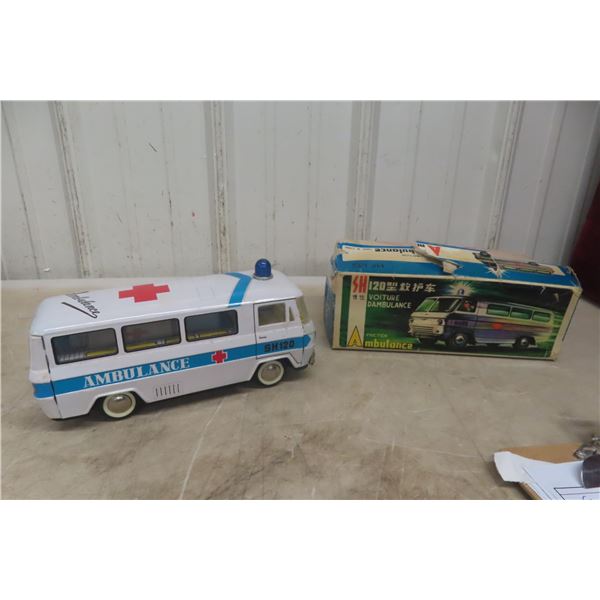 Shanghai SH120 Friction Vintage Ambulance, Tin, in Box