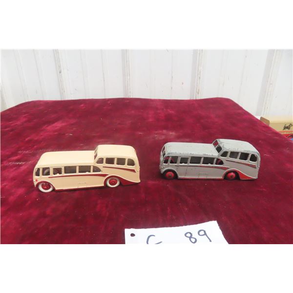 2x Dinky No. 280 Observation Coach (1950–1960), 1/43 Scale