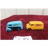 Image 1 : 2 Dinky Vehicles: No. 465 Morris Commercial Van (1959) and Bedford 10 CWT Van (1954–1956), 1/43 Sca