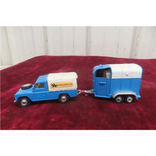 Corgi No. 109 Land Rover with Rice Trailer, 1/43 Scale (1960s–1970s)