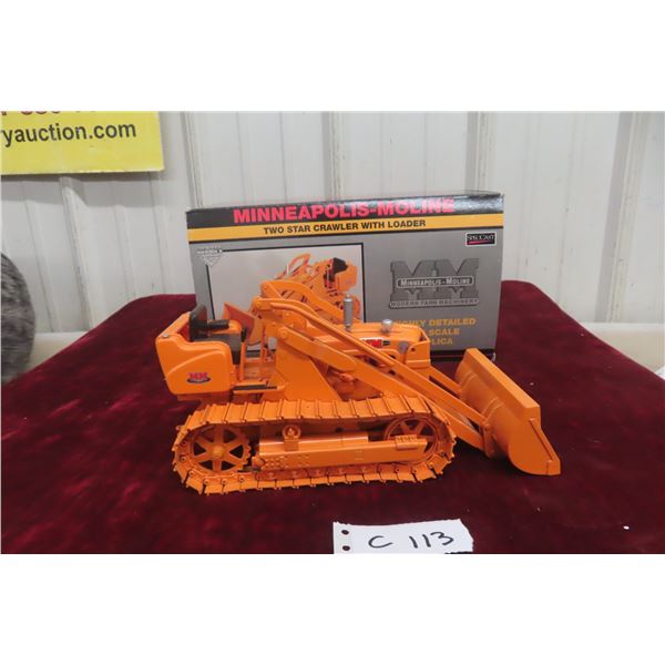 SpecCast Minneapolis-Moline Two Star Crawler Loader, 1/16 Scale Die-Cast, in Box