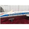 Image 3 : Tomiya DeLuxe Super Sonic Jet Liner No. 649, Tin Lithograph, Battery Operated, 19" Wingspan, 1960s