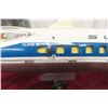 Image 6 : Tomiya DeLuxe Super Sonic Jet Liner No. 649, Tin Lithograph, Battery Operated, 19" Wingspan, 1960s