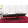 Image 1 : Rare 1940s Ito Japan Toy Wooden Battery-Operated Speedboat, 18" Long
