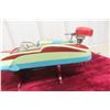 Image 3 : Rare Ito Speedboat with Outboard Motor, Battery Operated, Wooden Hull, 15" Long, Professionally Res